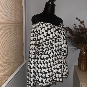HOUNDSTOOTH LONG SLEEVE SHIRT